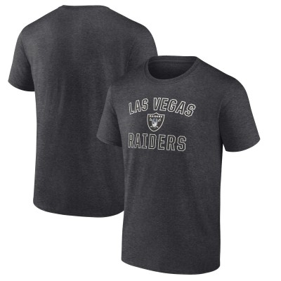 Las Vegas Raiders Fanatics Heather Charcoal Victory Arch T-Shirt