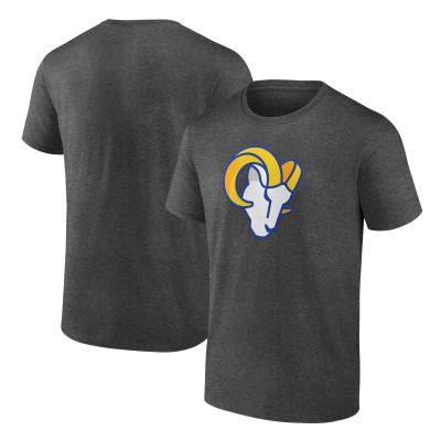 Los Angeles Rams Fanatics Primary Logo T-Shirt - Heather Charcoal