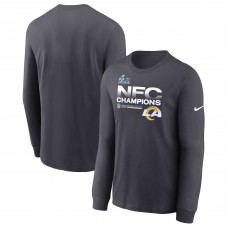 Футболка с длинным рукавом Los Angeles Rams Nike 2021 NFC Champions Locker Room Trophy Collection - Anthracite