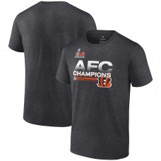 Футболка Cincinnati Bengals 2021 AFC Champions Locker Room Trophy Collection - Heathered Charcoal