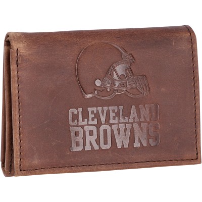 Кошелек Cleveland Browns Leather Team Tri-Fold