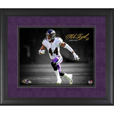 Facsimile Signature Baltimore Ravens Marlon Humphrey Fanatics Authentic Framed 11 x 14 Spotlight Photograph