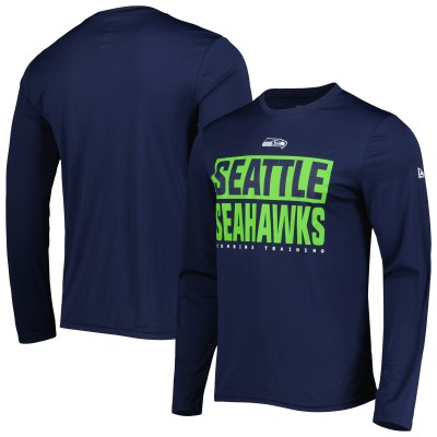 Футболка с длинным рукавом Seattle Seahawks New Era Combine Authentic Offsides - College Navy
