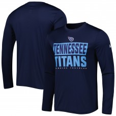 Футболка с длинным рукавом Tennessee Titans New Era Combine Authentic Offsides - Navy