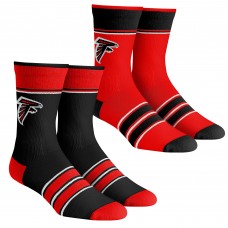 Подростковая Atlanta Falcons Rock Em Socks Multi-Stripe 2-Pack Team Crew Sock Set Подростковая Atlanta Falcons Rock Em Socks Multi-Stripe 2-Pack Team Crew Sock Set