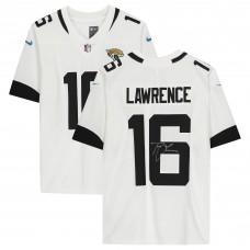 Autographed Jacksonville Jaguars Trevor Lawrence Fanatics Authentic White Nike Limited Jersey