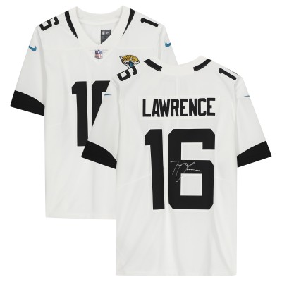 Autographed Jacksonville Jaguars Trevor Lawrence Fanatics Authentic White Nike Limited Jersey
