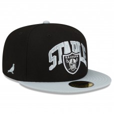 Las Vegas Raiders New Era NFL x Staple Collection 59FIFTY Fitted Hat - Black/Gray