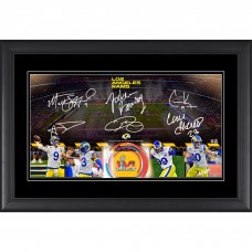 Los Angeles Rams Fanatics Authentic Facsimile Signature Super Bowl LVI Champions Framed 10 x 18 Panoramic Photo