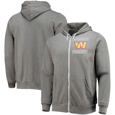 Толстовка на молнии Washington Commanders NFL x Darius Rucker Collection by Fanatics Sponge Fleece - Heathered Charcoal