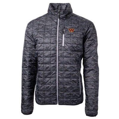 Куртка на молнии Washington Commanders Cutter & Buck Rainier PrimaLoft Printed - Black