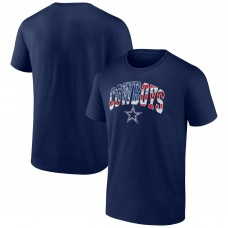 Dallas Cowboys Banner Wave Logo T-Shirt - Navy