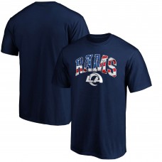 Los Angeles Rams Banner Wave Logo T-Shirt - Navy