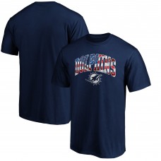 Miami Dolphins Banner Wave Logo T-Shirt - Navy