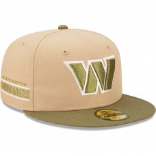Бейсболка Washington Commanders New Era  Saguaro 59FIFTY - Tan/Olive