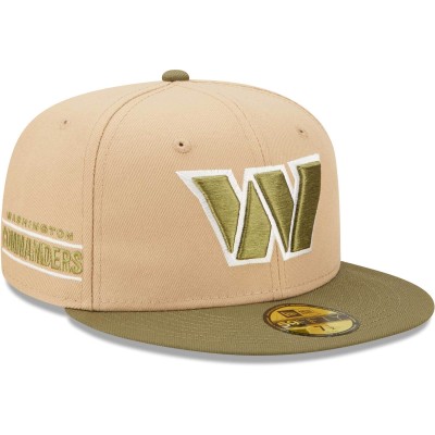 Бейсболка Washington Commanders New Era  Saguaro 59FIFTY - Tan/Olive