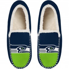Seattle Seahawks FOCO Colorblock Moccasin Slippers