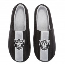 Las Vegas Raiders FOCO Team Stripe Memory Foam Slide Slippers - Black
