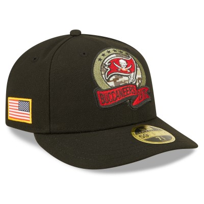 Бейсболка Tampa Bay Buccaneers New Era 2022 Salute To Service Low Profile 59FIFTY - Black