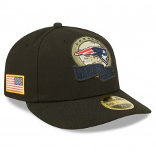 New England Patriots New Era 2022 Salute To Service Low Profile 59FIFTY Fitted Hat - Black