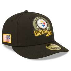 Бейсболка Pittsburgh Steelers New Era 2022 Salute To Service Low Profile 59FIFTY - Black