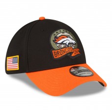 Бейсболка Denver Broncos New Era 2022 Salute To Service 39THIRTY - Black/Orange