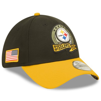 Бейсболка Pittsburgh Steelers New Era 2022 Salute To Service 39THIRTY - Black/Yellow