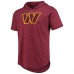Футболка с капюшоном  Washington Commanders Majestic Threads Primary Logo - Heathered Burgundy