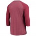 Футболка Washington Commanders Majestic Threads Wordmark 3/4-Sleeve Raglan Tri-Blend - Burgundy