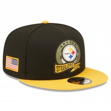 Бейсболка Pittsburgh Steelers New Era 2022 Salute To Service 9FIFTY - Black/Yellow