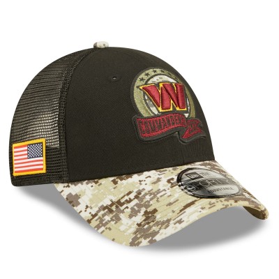 Бейсболка Washington Commanders New Era 2022 Salute To Service 9FORTY - Black/Camo