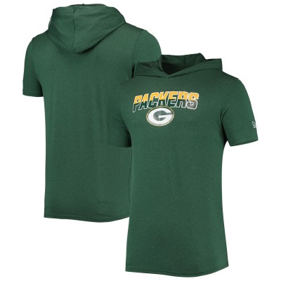Футболка с капюшоном Green Bay Packers New Era Team - Heathered Green