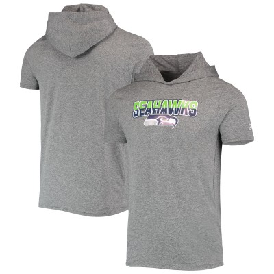 Футболка с капюшоном Seattle Seahawks New Era Team - Heathered Gray