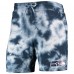 Seattle Seahawks New Era College Navy Tie-Dye Shorts