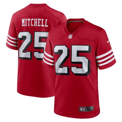 Игровая джерси Elijah Mitchell San Francisco 49ers Nike Alternate Team Game - Scarlet