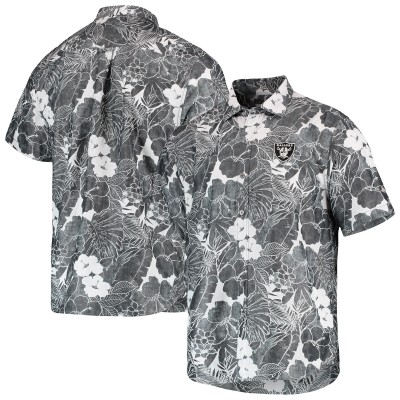 Рубашка с коротким рукавом Las Vegas Raiders Tommy Bahama Coconut Point Playa Floral IslandZone - Black