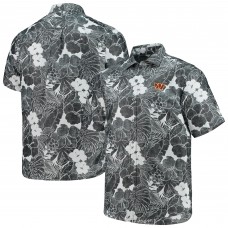 Washington Commanders Tommy Bahama Coconut Point Playa Floral IslandZone Button-Up Shirt - Black