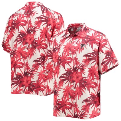 Рубашка с коротким рукавом Atlanta Falcons Tommy Bahama Sport Harbor Island Hibiscus Camp - Red