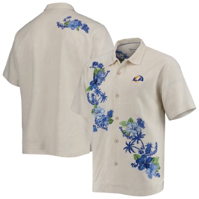 Рубашка с коротким рукавом Los Angeles Rams Tommy Bahama Azule Oasis - Cream