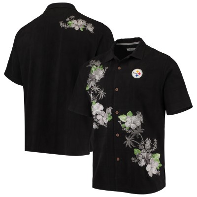 Pittsburgh Steelers Tommy Bahama Black Azule Oasis Button-Up Shirt