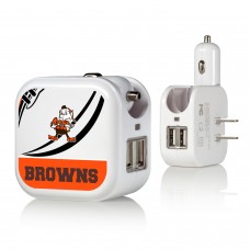 Cleveland Browns 2-in-1 Pastime Design USB Charger