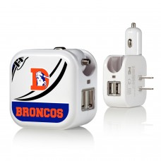 Блок зарядки Denver Broncos 2-in-1 Pastime Design USB