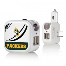 Блок зарядки Green Bay Packers 2-in-1 Pastime Design USB