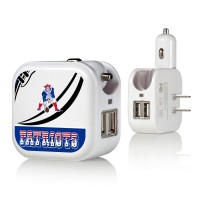 Блок зарядки New England Patriots 2-in-1 Pastime Design USB