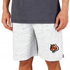 Cincinnati Bengals Concepts Sport Throttle Knit Jam Shorts - White/Charcoal