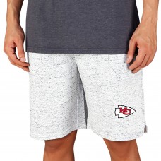 Kansas City Chiefs Concepts Sport Throttle Knit Jam Shorts - White/Charcoal