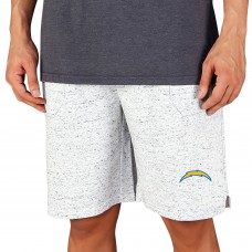 Los Angeles Chargers Concepts Sport Throttle Knit Jam Shorts - White/Charcoal