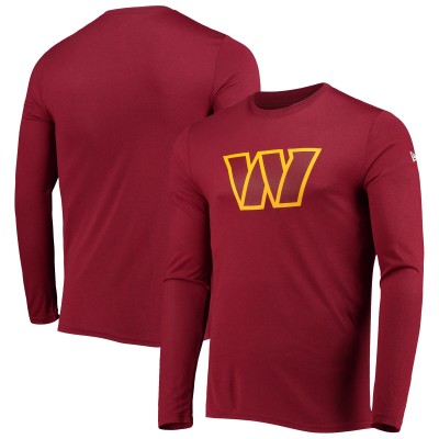 Футболка с длинным рукавом Washington Commanders New Era Combine Authentic Stadium Logo - Burgundy