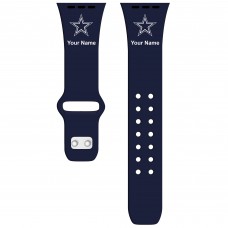 Dallas Cowboys 38-40mm Personalized Engraved Silicone Apple Watch Band