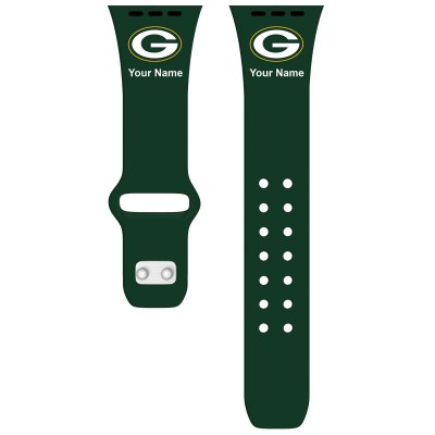 Ремешок для часов Green Bay Packers 42-44mm Personalized Engraved Silicone Apple Watch
